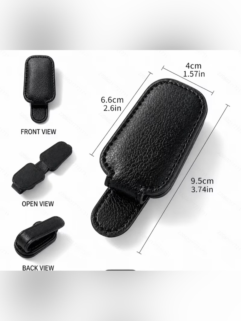 Leather Sunglasses Clip - Picture 4 of 6